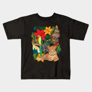 Jungle animals of Amazonia Kids T-Shirt